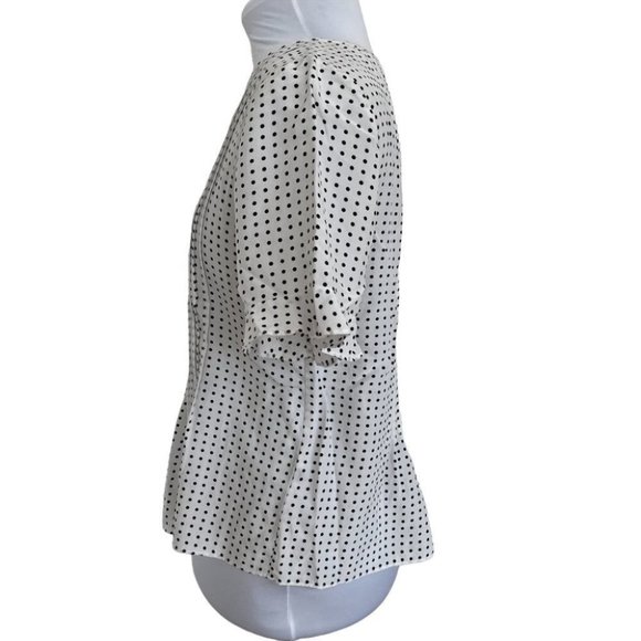 Kate spade short sleeve polka dot silk blouse - Picture 6 of 11